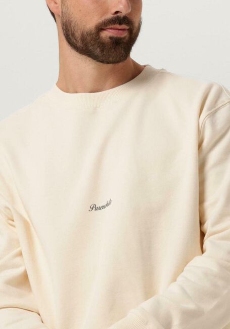 Ecru PUREWHITE Pullover CREWNECK WITH FRONT PRINT AND BACK ARTWORK - large