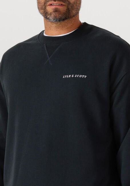 Dunkelblau LYLE & SCOTT Sweatshirt SCRIPT BRUSH BACK CREW NECK SWEATSHIRT - large