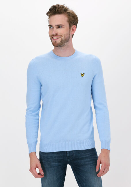 Hellblau LYLE & SCOTT Pullover CREW NECK COTTON MERINO JUMPER - large