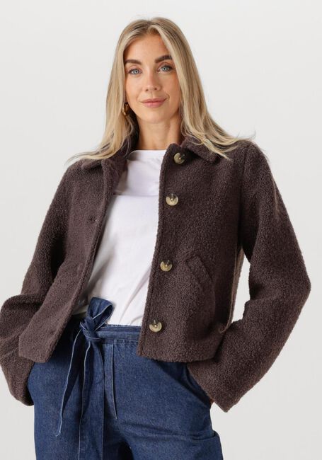 Braune MODSTRÖM Teddy-Jacke JUSTYMD SHORT JACKET - large