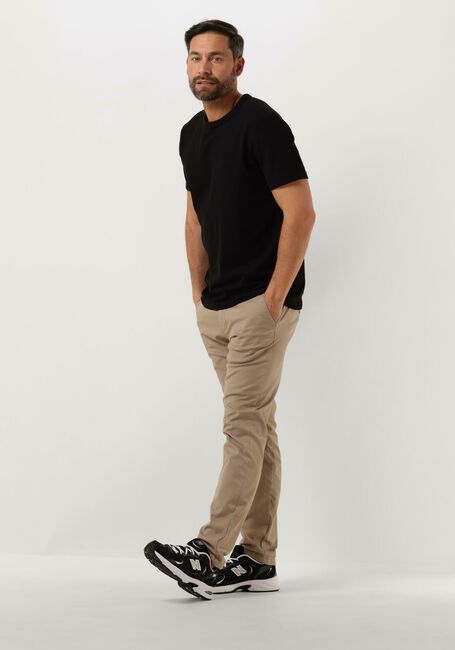 Schwarze SELECTED MEN T-shirt SLHJOSEPH PIQUE O-NECK TEE - large