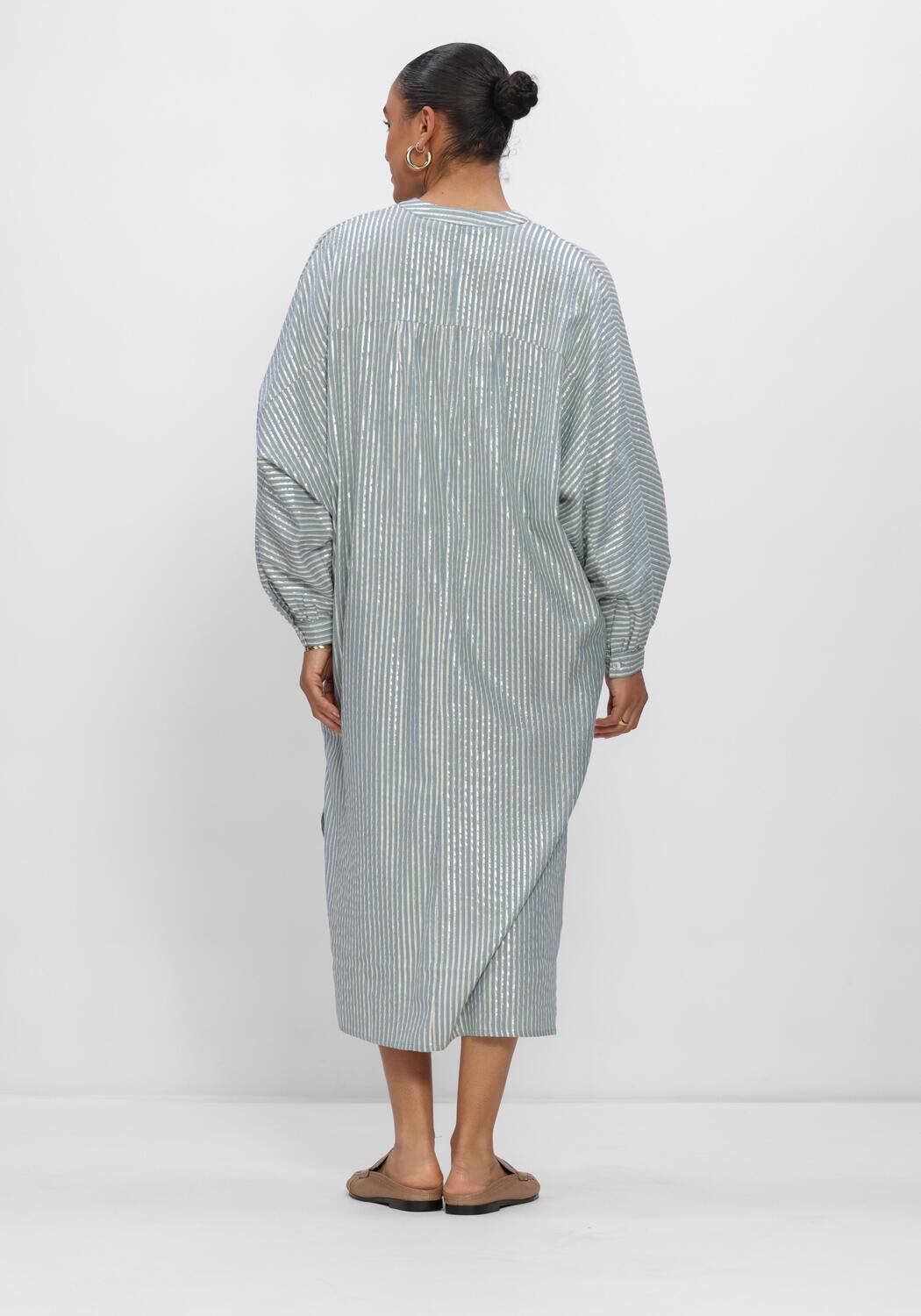 Blaue SUMMUM Kleider DRESS STRIPE - large