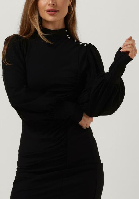 Schwarze GESTUZ Midikleid RIFAGZ BUTTON PUFF DRESS - large