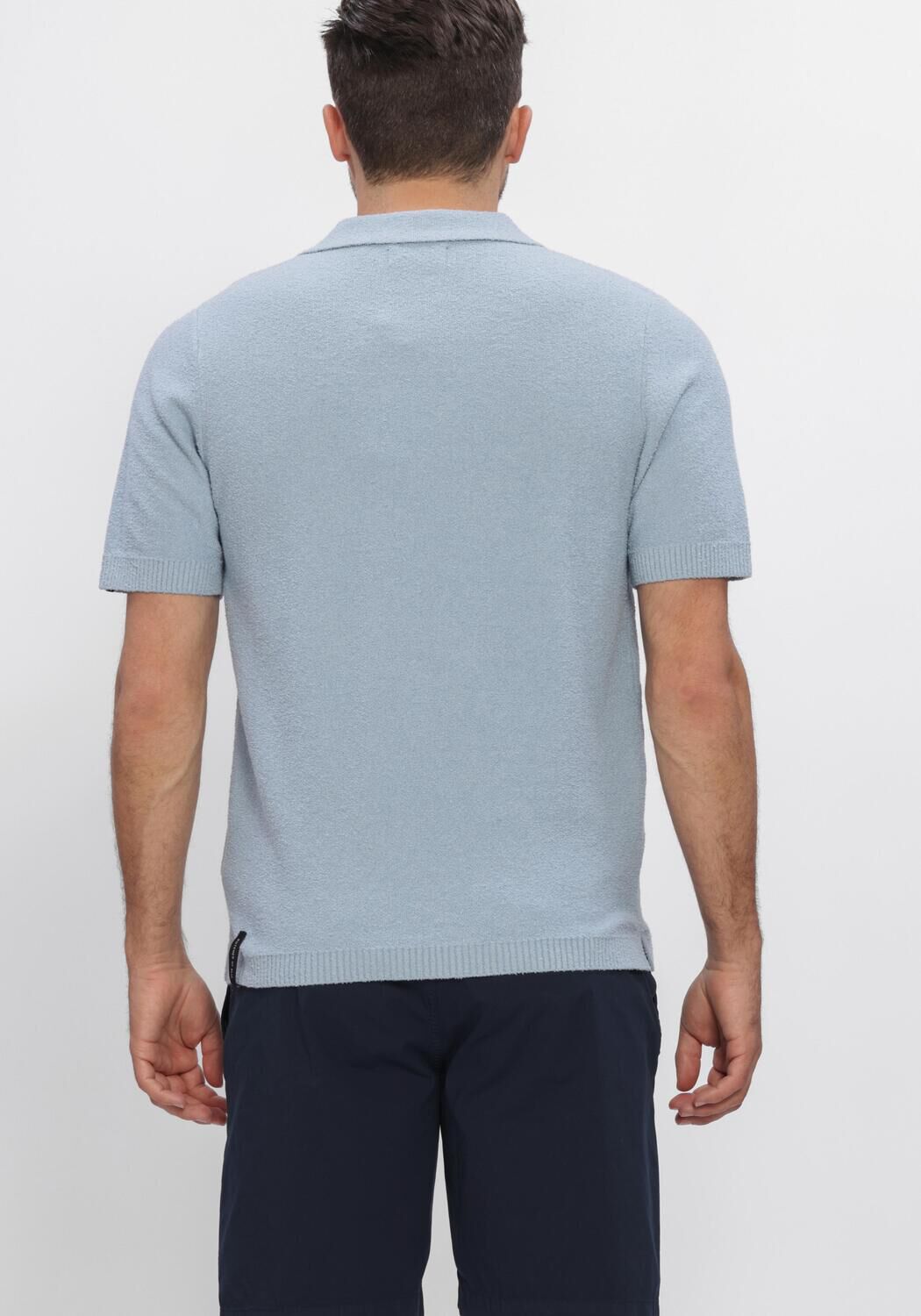 Blaue BUTCHER OF BLUE Polo-Shirt BOUCLE KNIT POLO - large