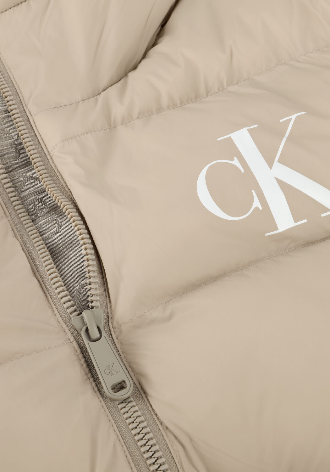 Beige CALVIN KLEIN Wattierte Jack LS NYLON MONGRAM PUFFER JKT - large