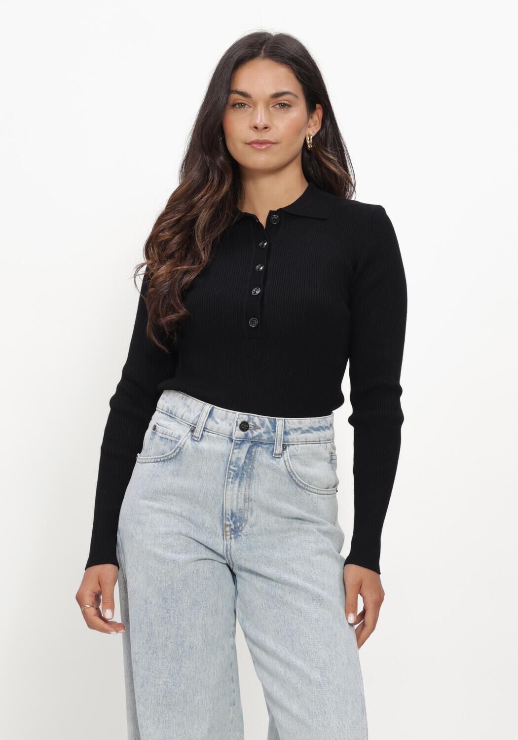 Schwarze BRUUNS BAZAAR Rollkragenpullover ANEMONEBBVALEA KNIT POLO - large