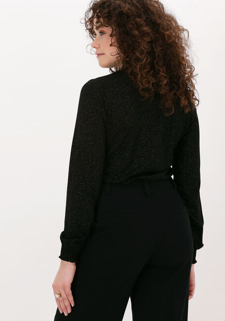 Schwarze JANSEN AMSTERDAM Top TOP WITH SMOCK DETAIL - large