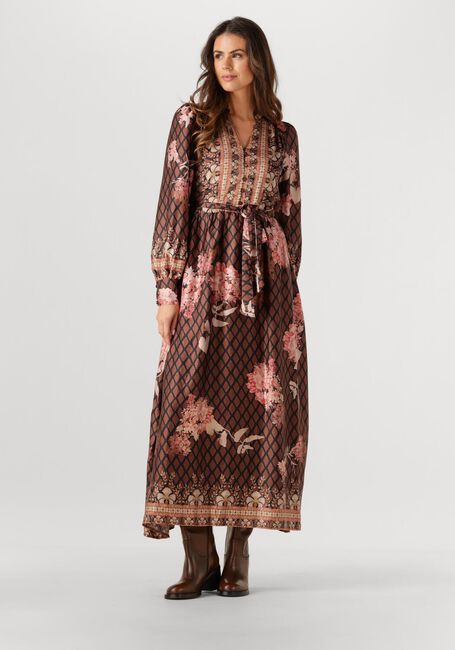 Braune NEO NOIR Maxikleid NOVA BOTANICAL BORDER DRESS - large