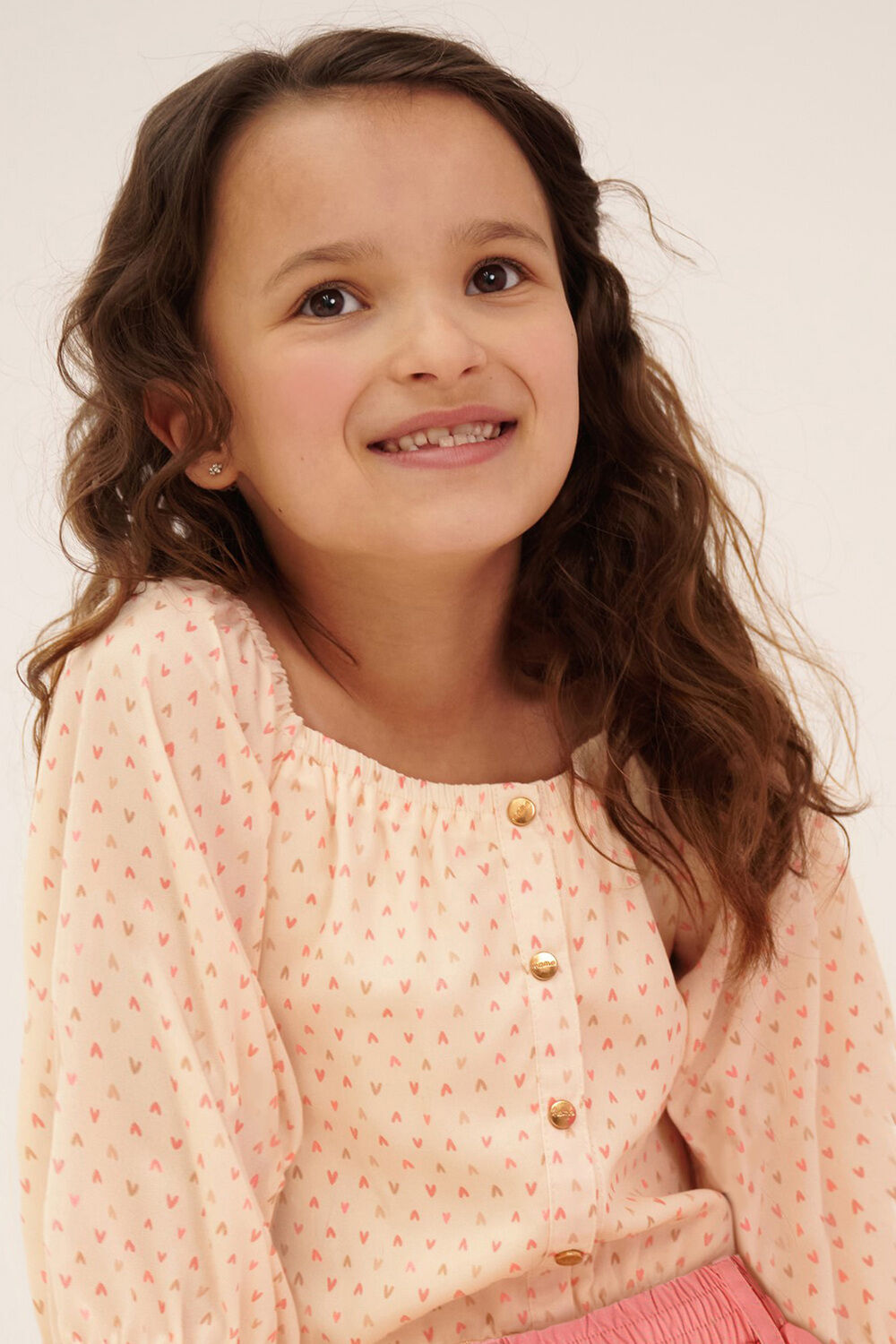 Ecru NONO Blusen TOMAS HEART CROPPED BLOUSE - large