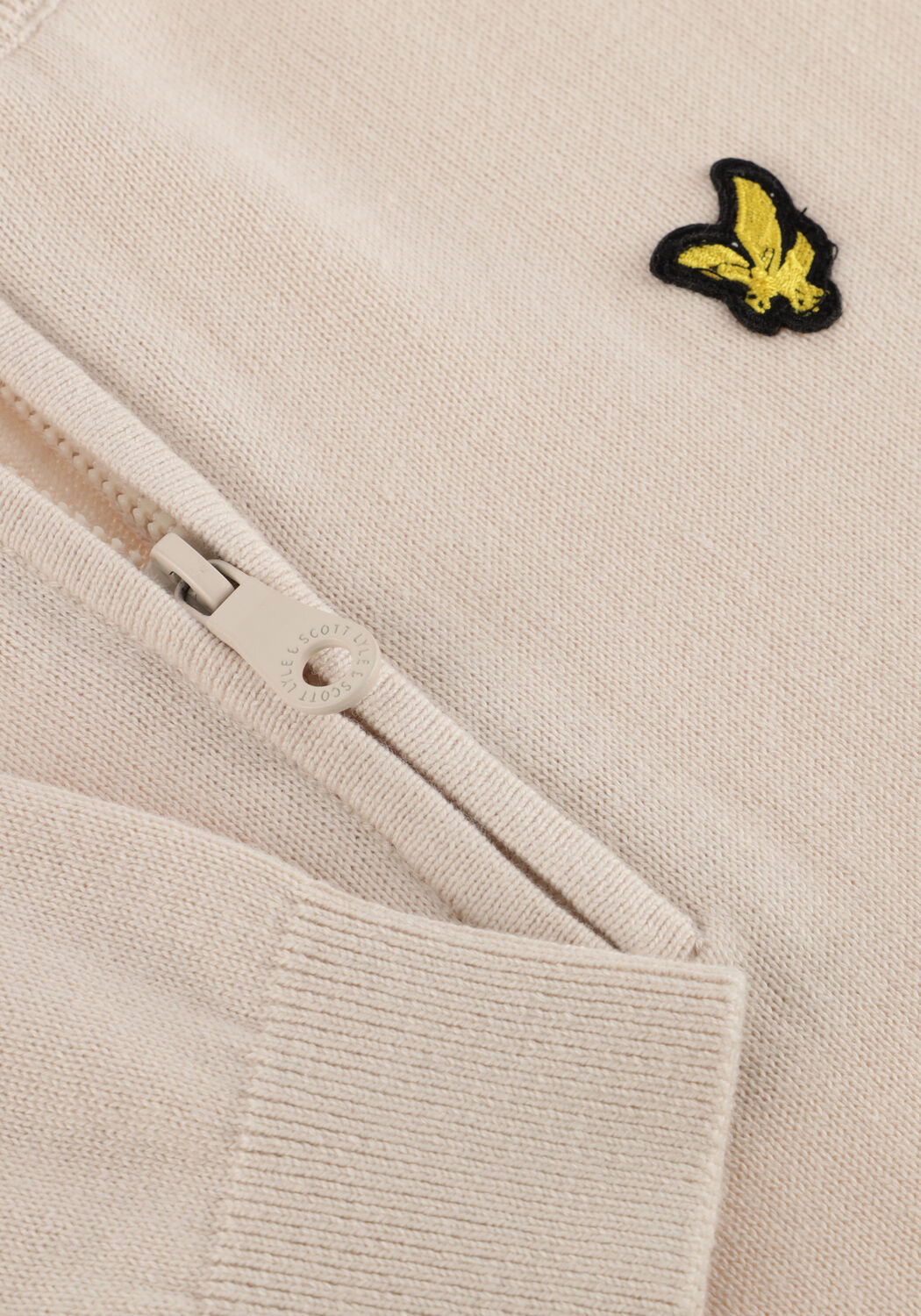 Creme LYLE & SCOTT Pullover 1/4 ZIP JUMPER - large