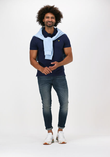 Blaue LYLE & SCOTT Polo-Shirt PLAIN POLO SHIRT - large