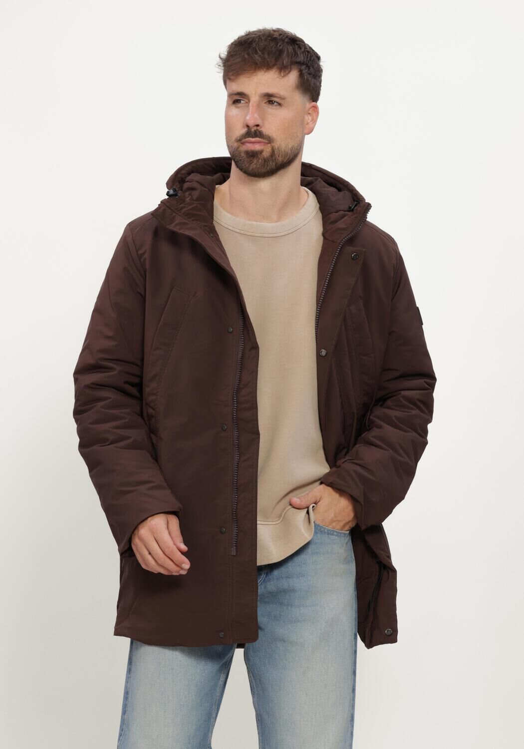 Braune G-STAR RAW Winterjacken CLEAN VODAN PDD HDD PARKA - large