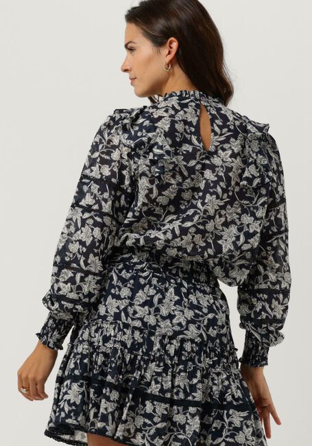 Dunkelblau NEO NOIR Blusen HARMON STENCIL FLOWER BLOUSE - large