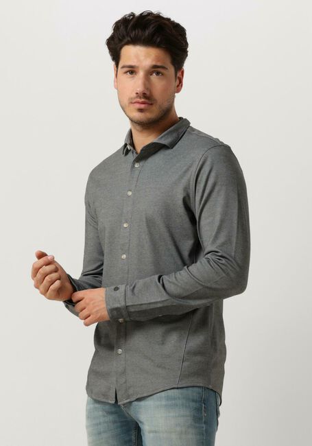 Graue CAST IRON Casual-Oberhemd LONG SLEEVE SHIRT CF TEC 2 TONE PIQUE - large
