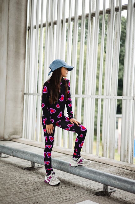 Schwarze Salty Stitch Legging HEARTS SKINNY LEGGING - large