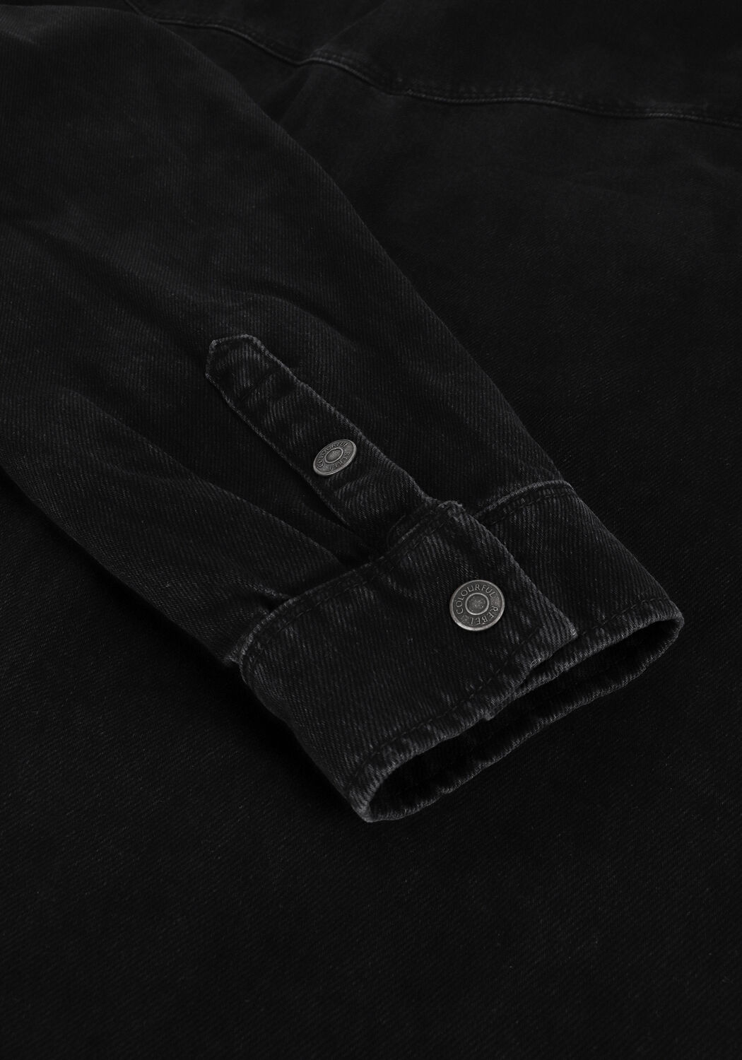 Schwarze COLOURFUL REBEL Overshirt MASON WASHED DENIM SHIRT - large