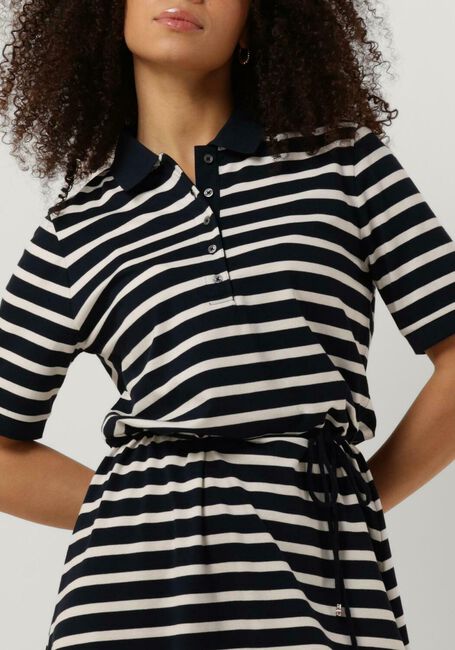 Blau/weiß gestreift TOMMY HILFIGER Midikleid RLX F+F STRIPE POLO RS 1/2SLV - large