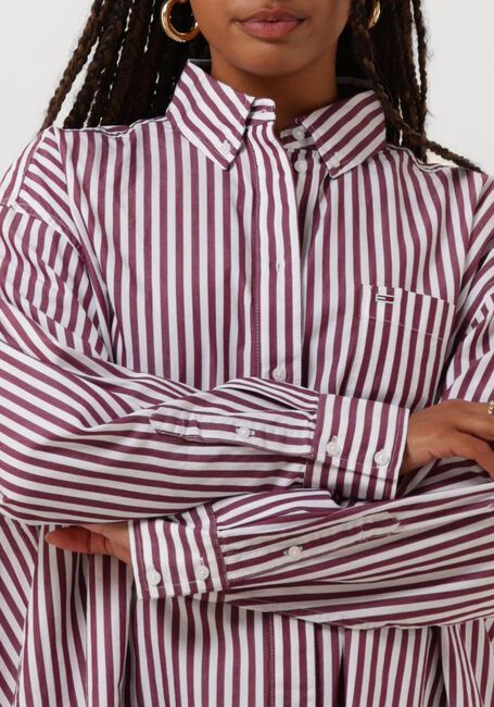 Rote TOMMY JEANS Blusen TJW OVS PINSTRIPE SH - large