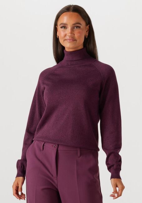 Bordeaux SUMMUM Pullover TURTLE NECK SWEATER SOFT VISCOSE POLYAMIDE LUREX KNIT - large