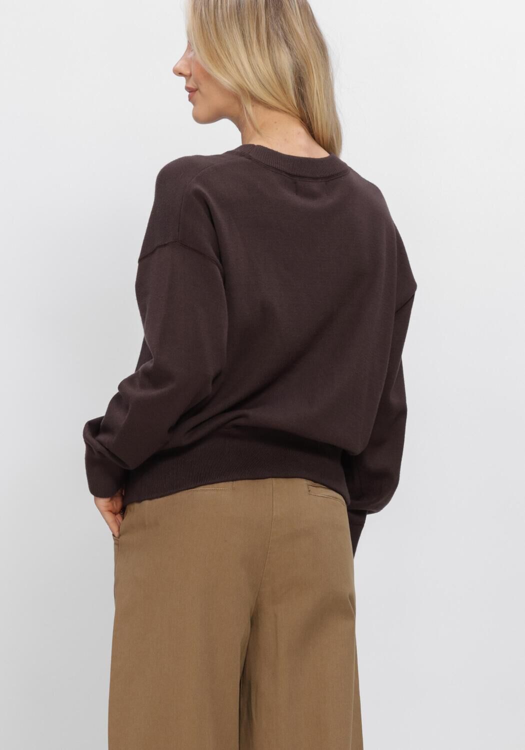 Braune WITHBLACK Sweatshirt WBLMARGOT LS PULLOVER - large