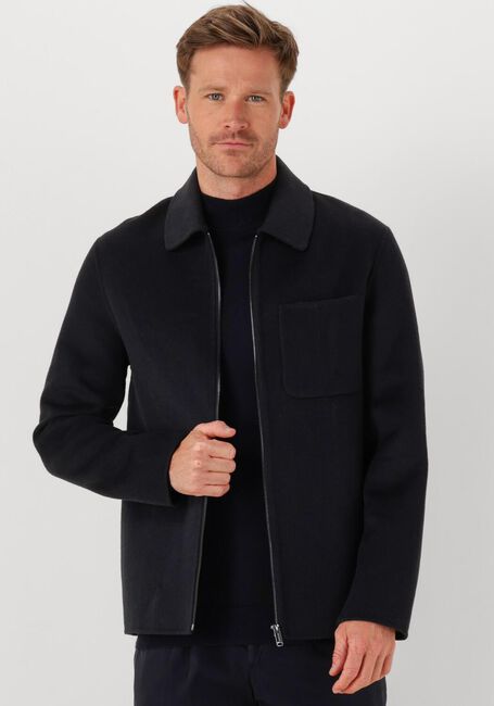 Schwarze PROFUOMO Overshirts OVERSHIRT WOOL ZIPPER - large