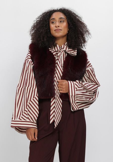 Bordeaux AIMEE THE LABEL Jacken ISLAW6 FAKE FUR WAISTCOAT - large