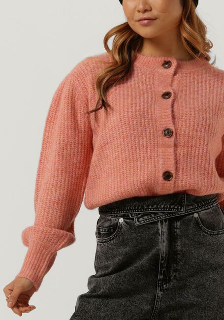 Rosane SCOTCH & SODA Strickjacke KNITTED CREWNECK CARDIGAN WITH PUFFED SLEEVES - large