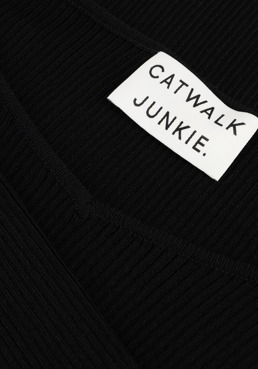 Schwarze CATWALK JUNKIE Tops & T-shirts RIB V-NECK KNIT - large
