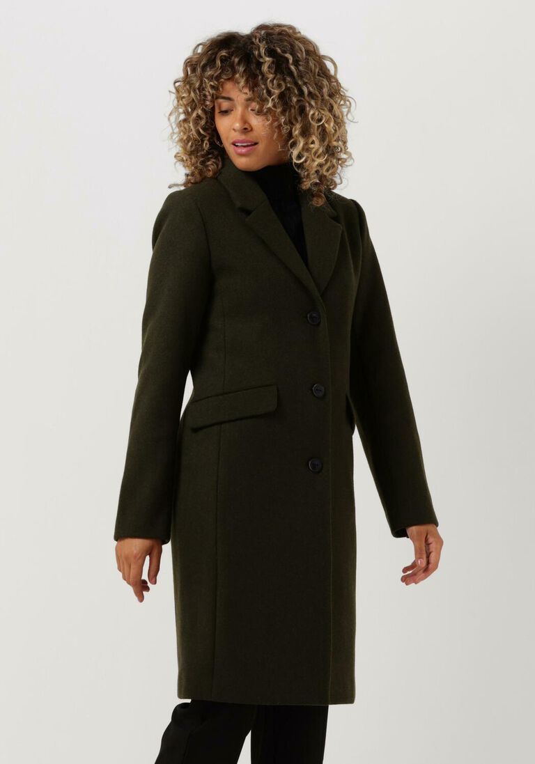 dunkelgrün modström mäntel pamela coat
