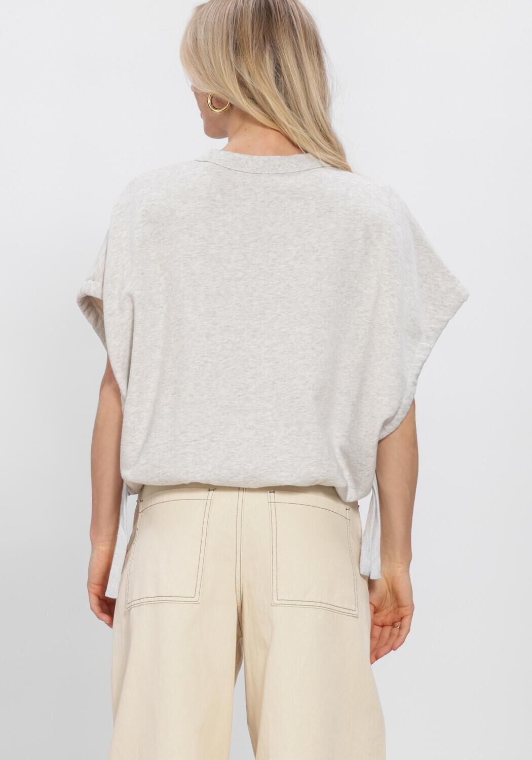 Graue CATWALK JUNKIE Pullover & Cardigans SHORT SLEEVE STRAP SWEATER - large