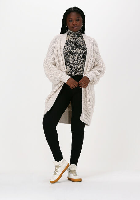 Weiße SUMMUM Strickjacke CARDIGAN CHUNKY MELANGE KNIT - large