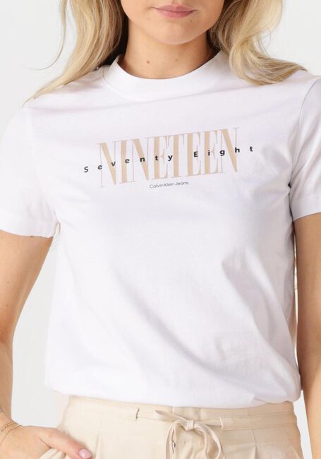 Weiße CALVIN KLEIN T-shirt 19 GRAPHIC REG TEE - large