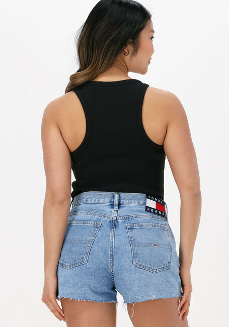 Schwarze TOMMY JEANS Top TJW FEMININE RIB TANK TOP - large