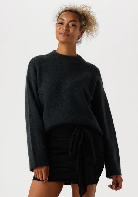 Graue SECOND FEMALE Pullover BROOK KNIT DROP SHOULDER O-NECK - large
