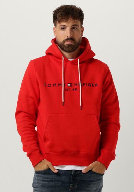 Rote TOMMY HILFIGER Sweatshirt TOMMY LOGO HOODY - large