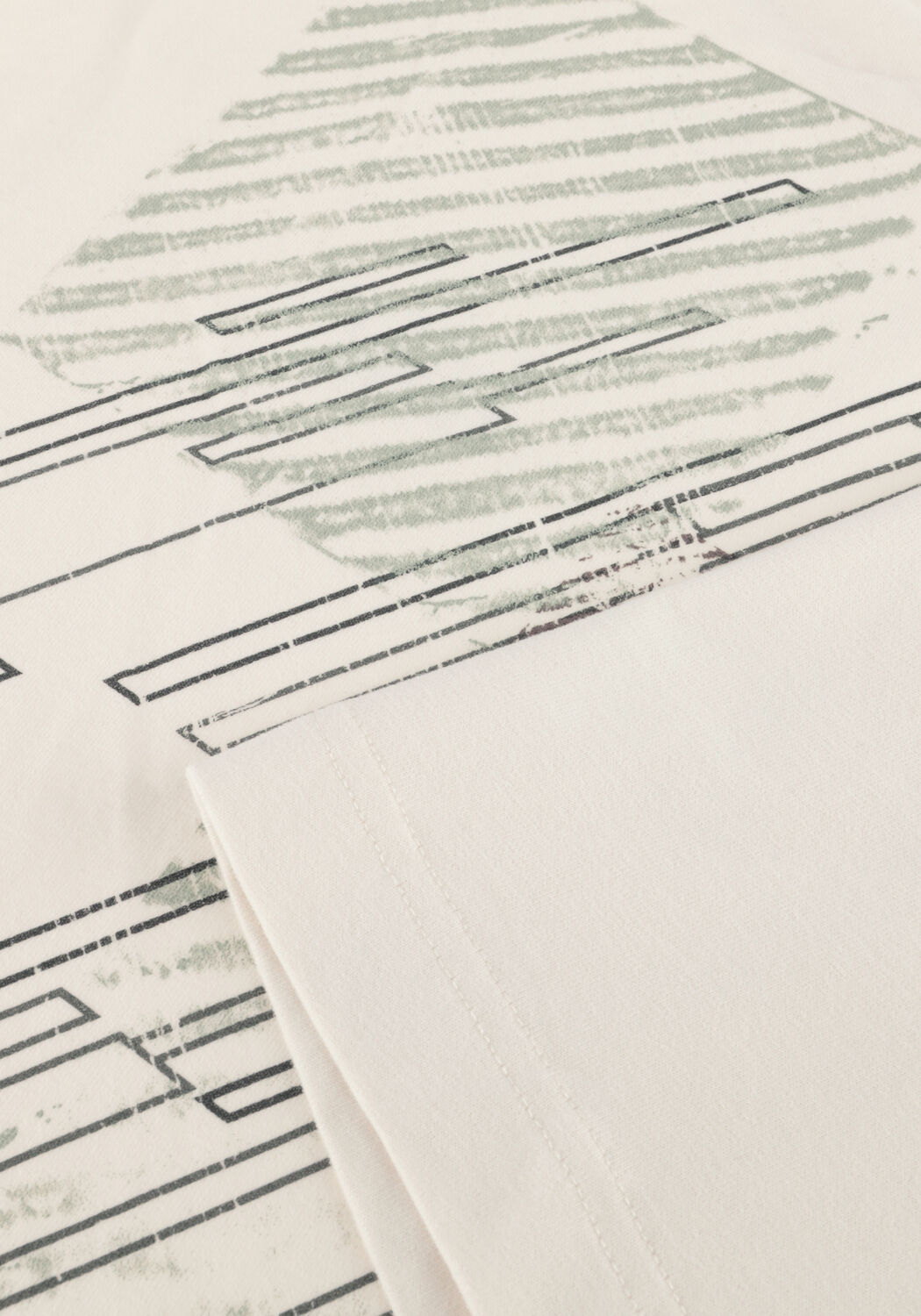 Nicht-gerade weiss CAST IRON T-shirt REGULAR FIT PEACHED JERSEY - large