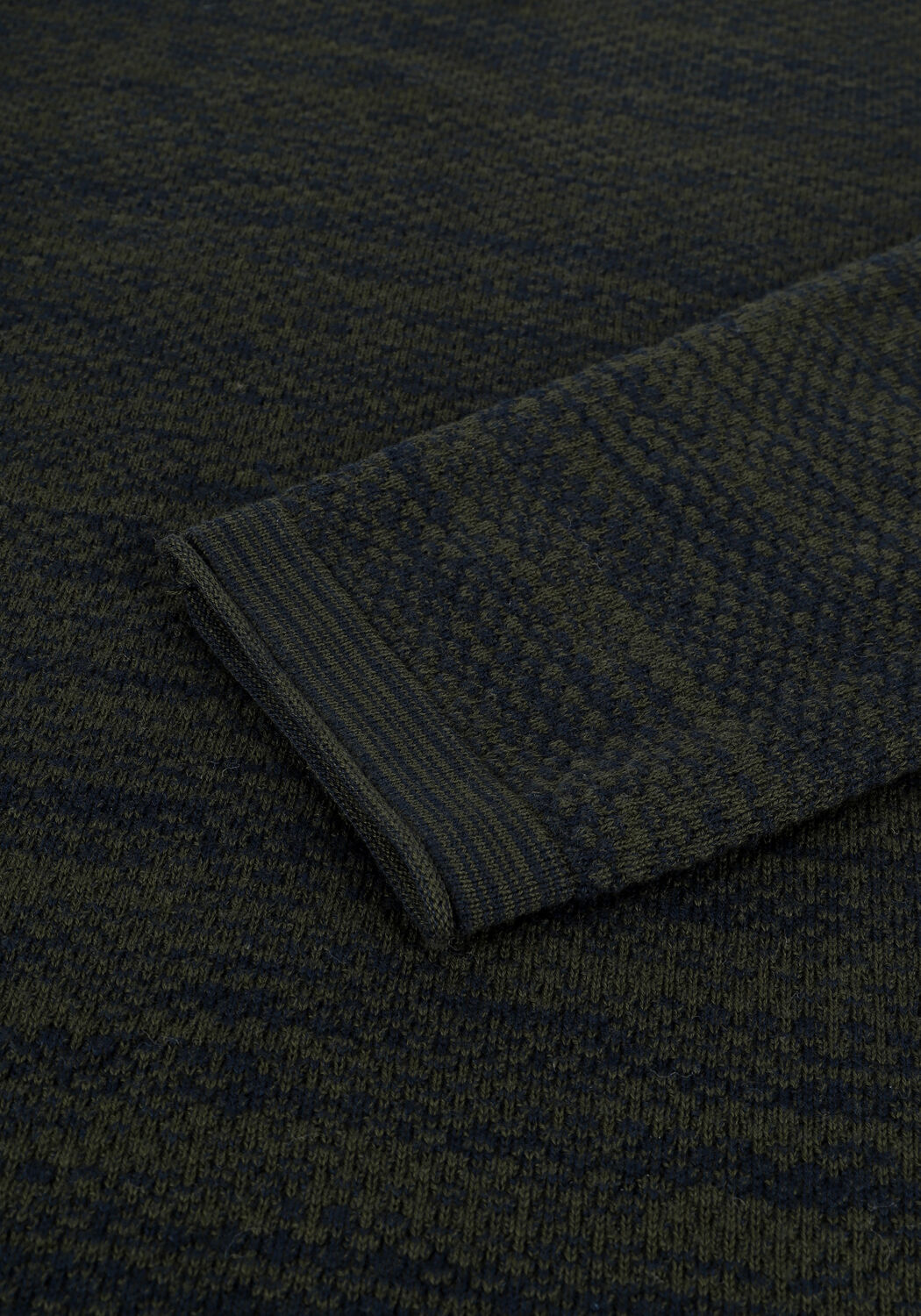 Dunkelgr&uuml;n DSTREZZED Pullover CREW POPCORN MELANGE - large