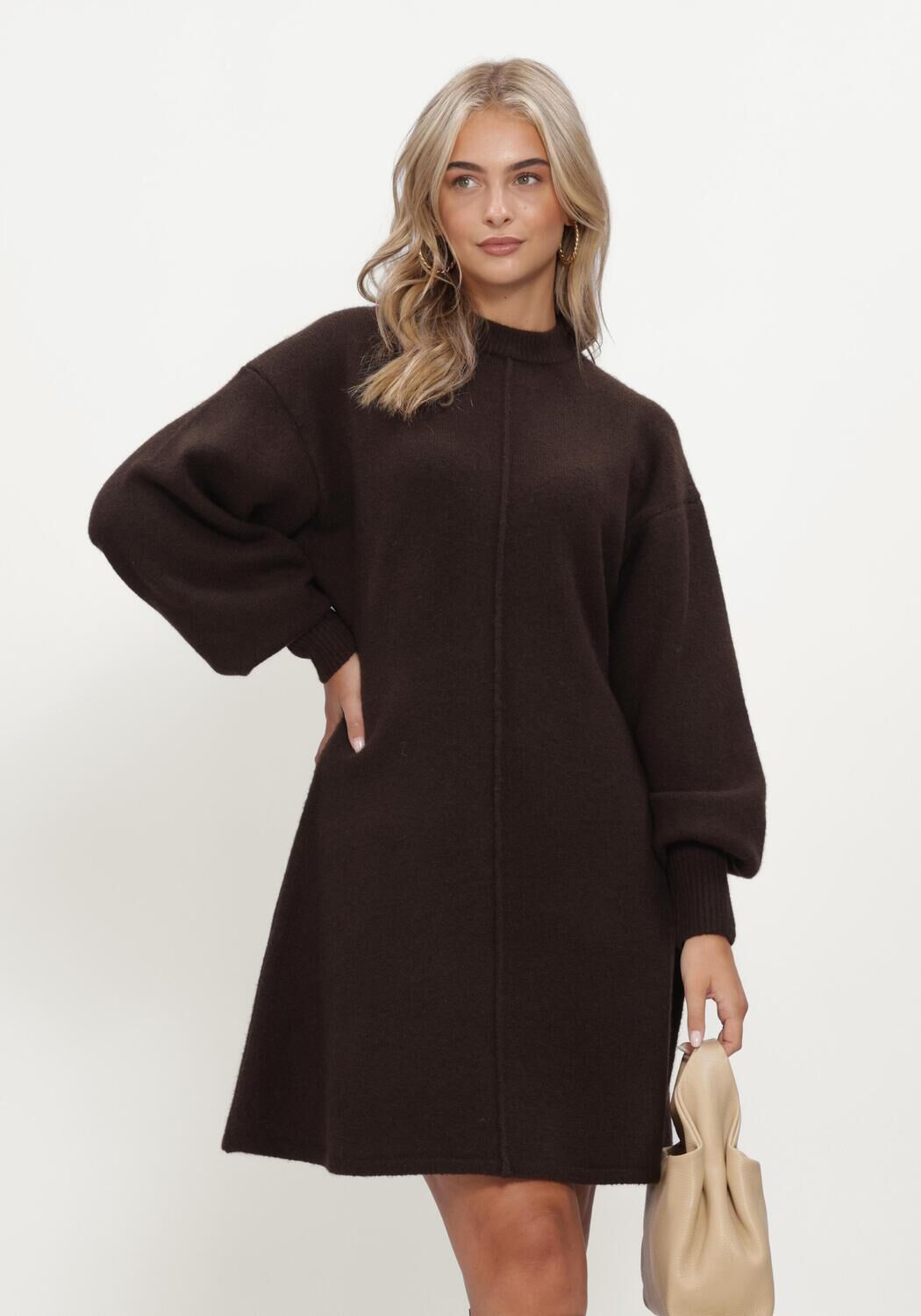 Braune NOTRE-V Minikleid NV-ILJA - large