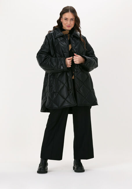 Schwarze STAND STUDIO Lederjack NANNA JACKET - large