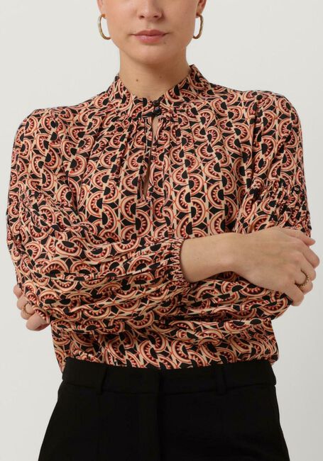 Mehrfarbige/Bunte SUMMUM Blusen TOP BALLOON SLEEVES ALL OVER PRINT - large