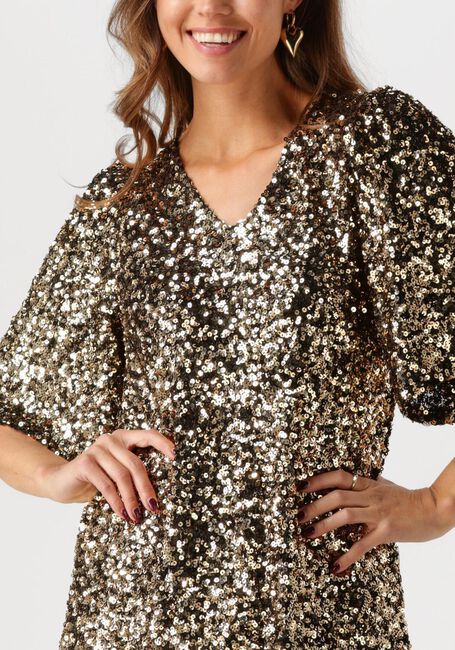 Goldfarbene MOVES Minikleid MANALINA - large