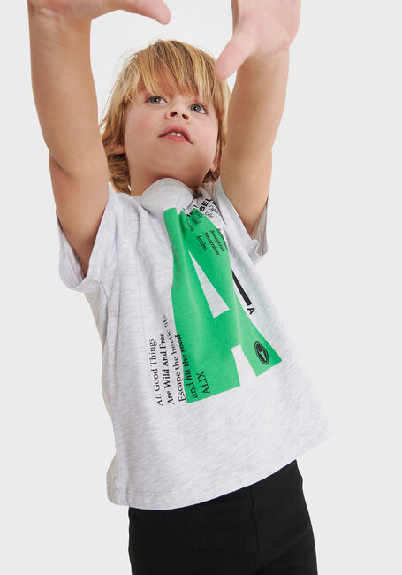 Graue ALIX MINI T-shirt KIDS KNITTED A PRINT T-SHIRT - large