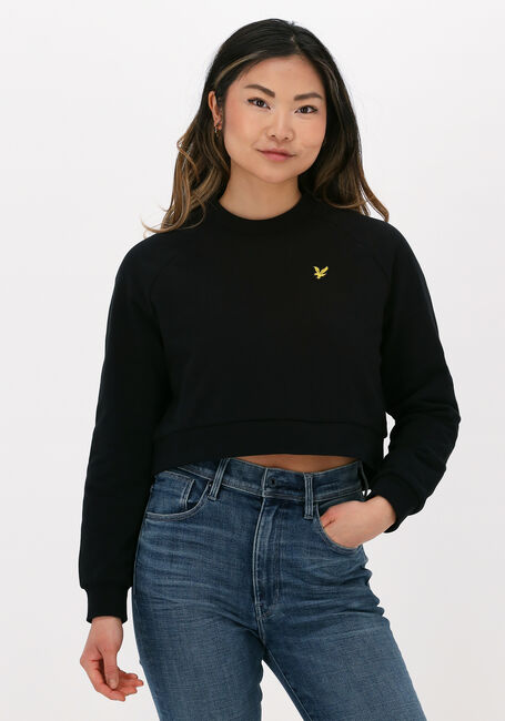 Schwarze LYLE & SCOTT Sweatshirt CROPPED SWEATSHIRT - large