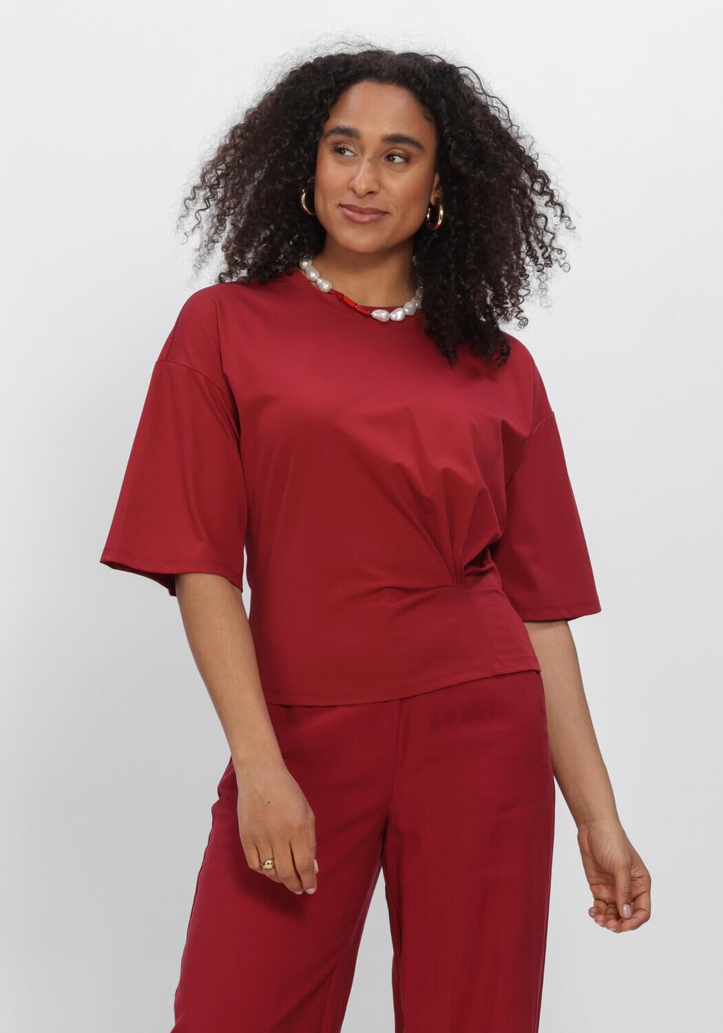 Bordeaux MSCH COPENHAGEN Top MSCHBREANNE NORIEL TEE - large
