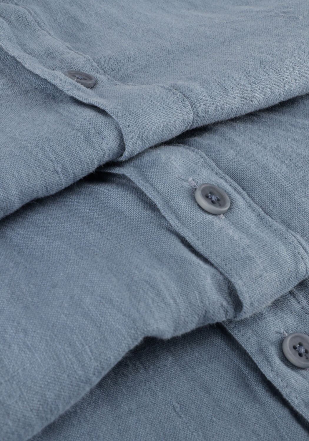 Blaue BUTCHER OF BLUE Casual-Oberhemd ROBBINS LINEN CLEAN SHIRT - large