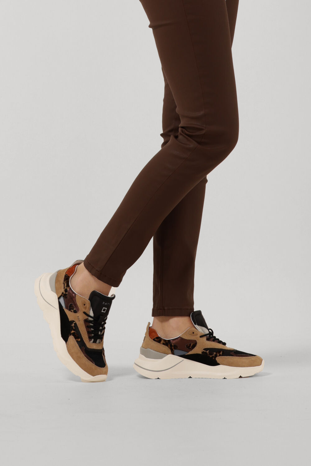 beige d.a.t.e sneaker low fuga dames
