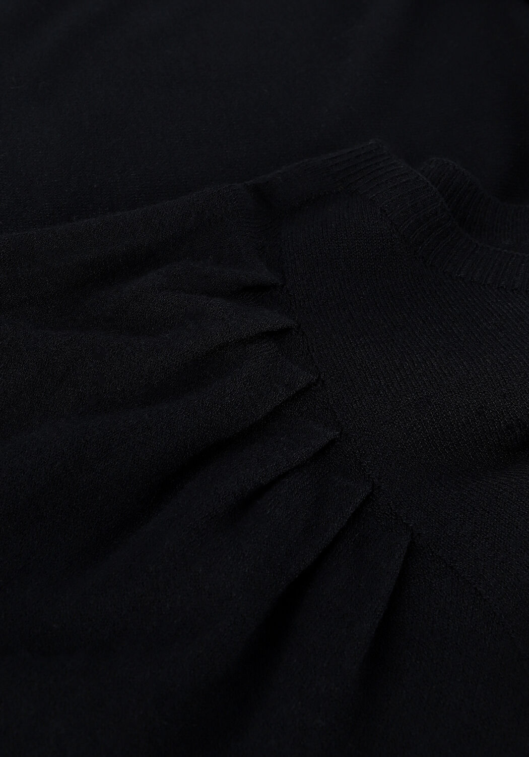 Schwarze SUMMUM Sweatshirt PUFFY SLEEVE SWEATER BASIC KNIT - large