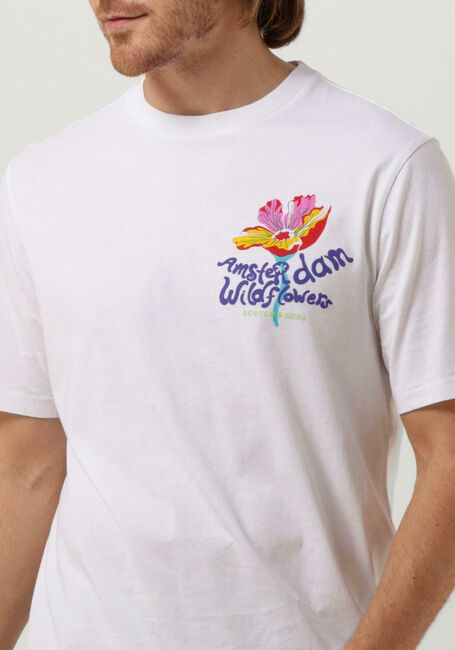 Weiße SCOTCH & SODA T-shirt ENDLESS SUMMER ARTWORK TEE - large