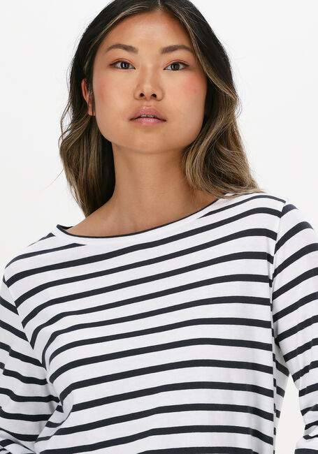 Weiße 10DAYS Langarmshirts LONGSLEEVE TEE STRIPE - large