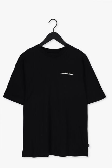 Schwarze COLOURFUL REBEL T-shirt SUNSET BACK PRINT BASIC TEE - large